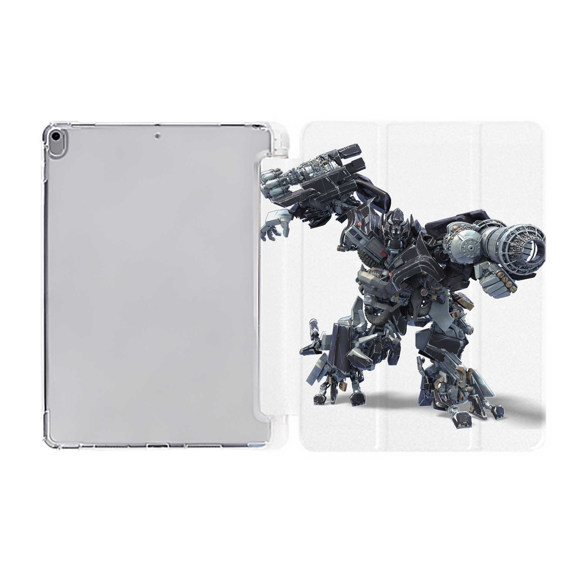 （画像用） Transformers トランスフォーマー IPad ケース ペン収納付き 三つ折りスタンド PUレザー×シリコン 対応機種9.5/10.5/10.9インチ